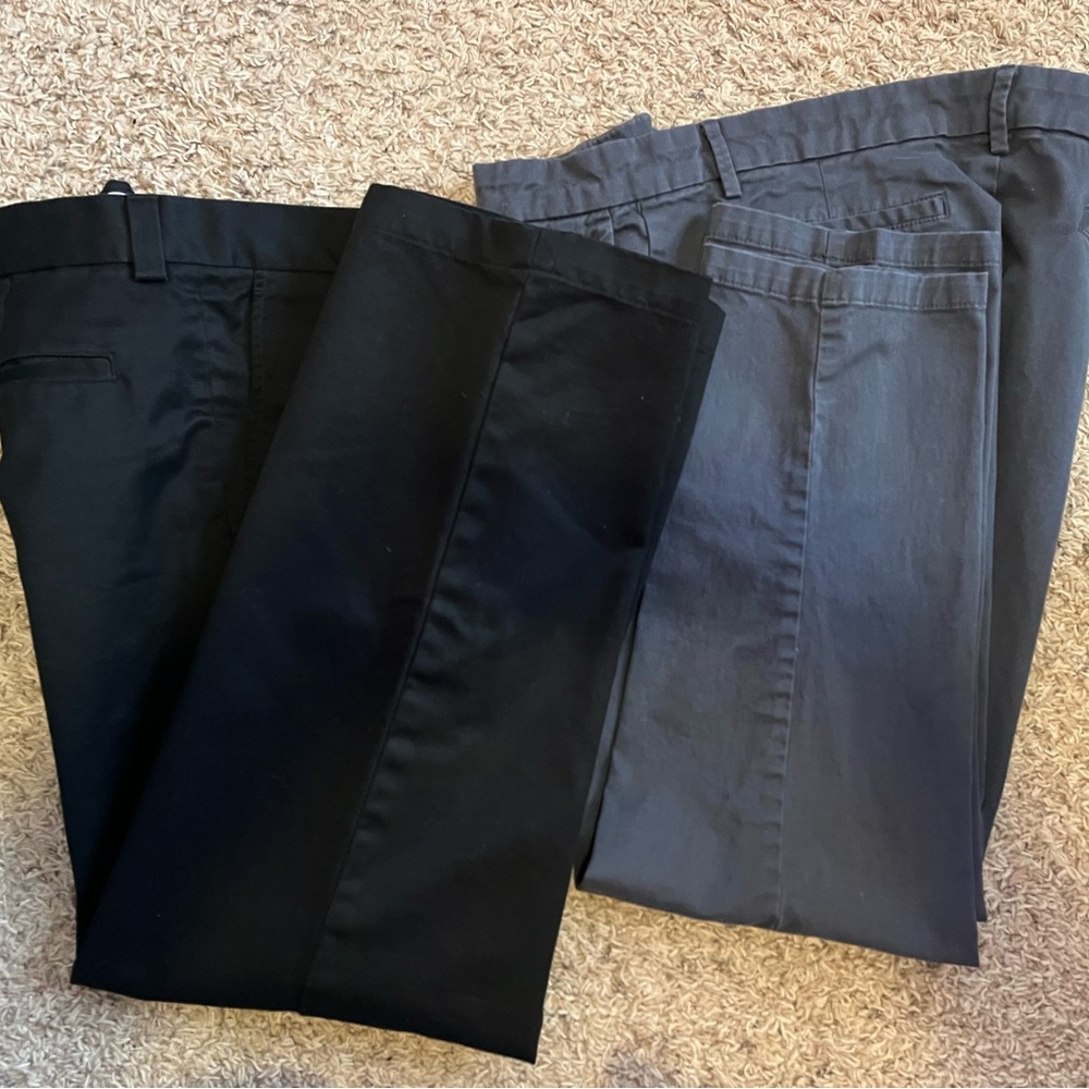 Men's Black and Slate Blue Pants